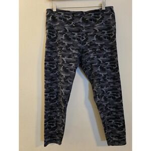 Philosophy Republic‎ Women Size 1X Gray/Blk Cameo Elastic Waist Pull-On Leggings